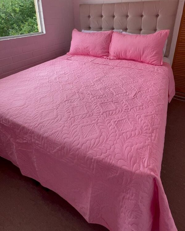 Cubrecama Quilt Espiga Rosa