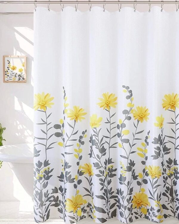Cortina de Baño flores amarillas