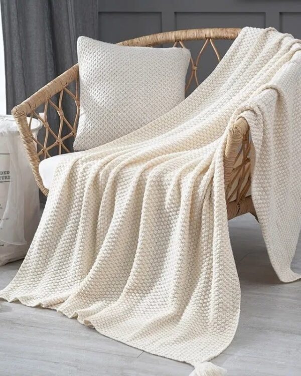 Manta Danae Blanco Invierno