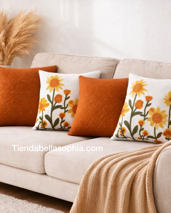 SET DE 4 FUNDAS DE COJINES