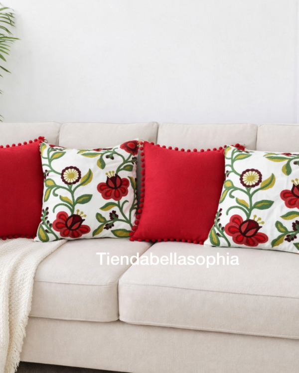 SET DE 4 FUNDAS DE COJINES