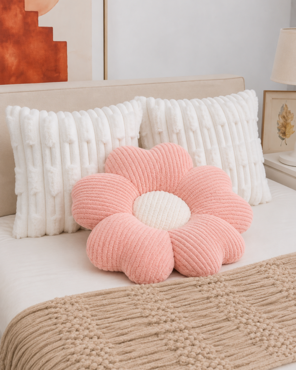 Pack Cojin Flor + 2 fundas de cojines Decorativos